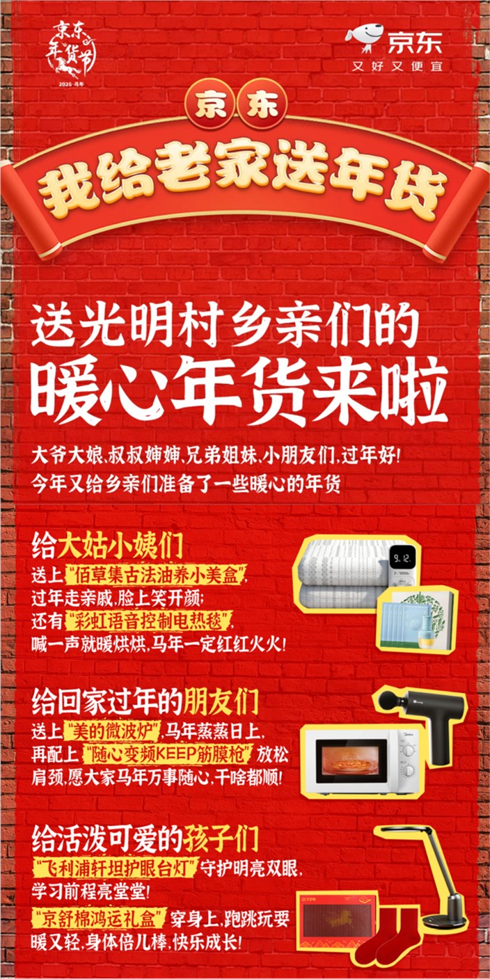刘强东再为光明村送年货 “光明村同款”服饰美妆年礼已上线(1)