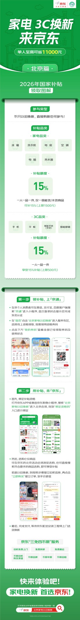 北京线上国补不用抢！直接可领！速来京东购3C家电 最高可省11000元(3)