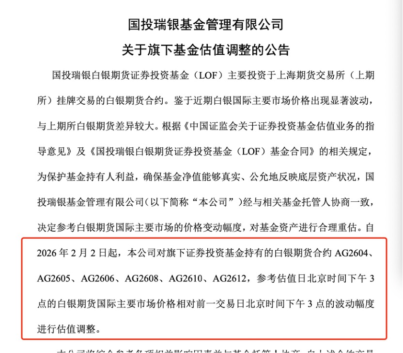 单日下跌31.5%创下公募单日跌幅纪录，国投白银LOF“手动抹掉涨跌幅限制”(2)